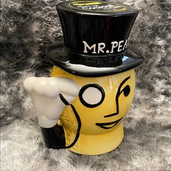Mr. Peanut Ceramic Cookie Jar - Yellow & Black - Picture 3 of 16
